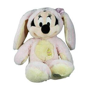 Disney Store Minnie Mouse Stuffed Animal Pink Easter Bunny Suit Plush‎ Plushie